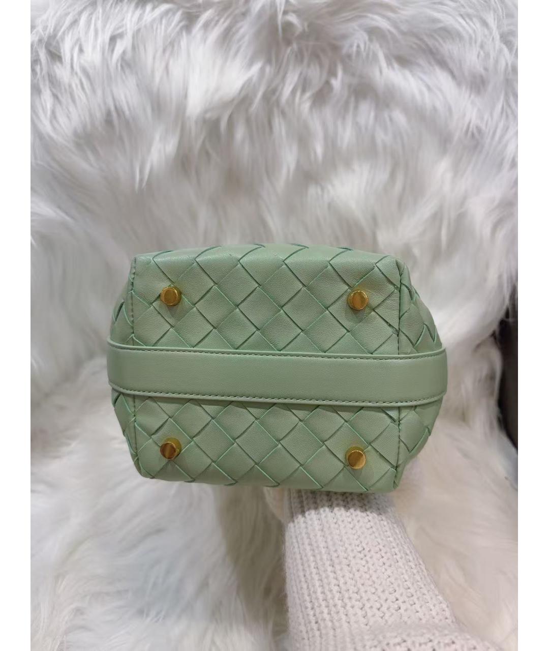 BOTTEGA VENETA Зеленая кожаная сумка через плечо, фото 4