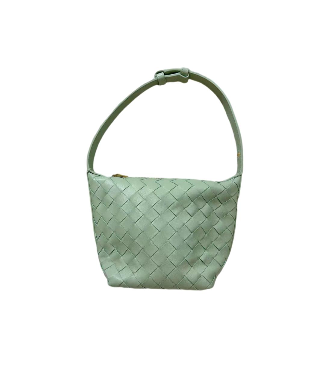 BOTTEGA VENETA Зеленая кожаная сумка через плечо, фото 7