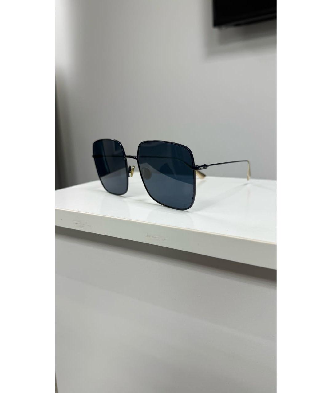 CHRISTIAN DIOR Синие металлические солнцезащитные очки, фото 2