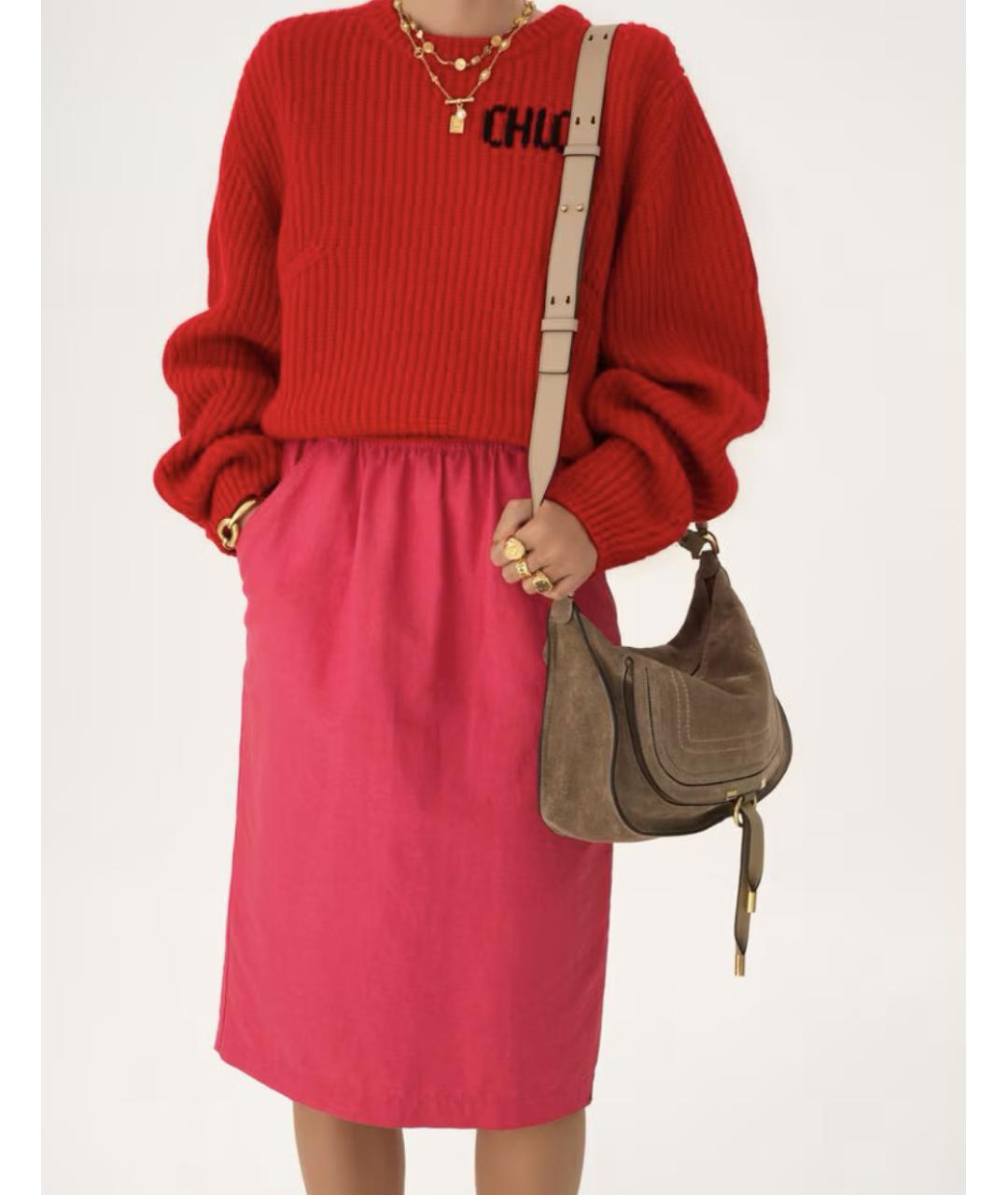 CHLOE Коричневая замшевая сумка через плечо, фото 3