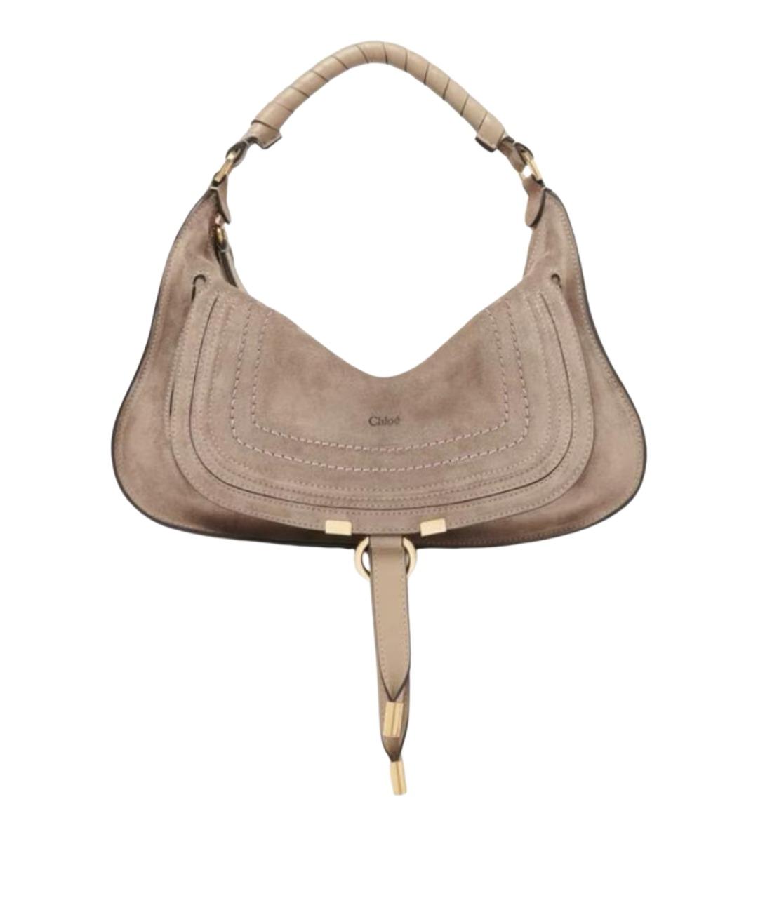 CHLOE Коричневая замшевая сумка через плечо, фото 1