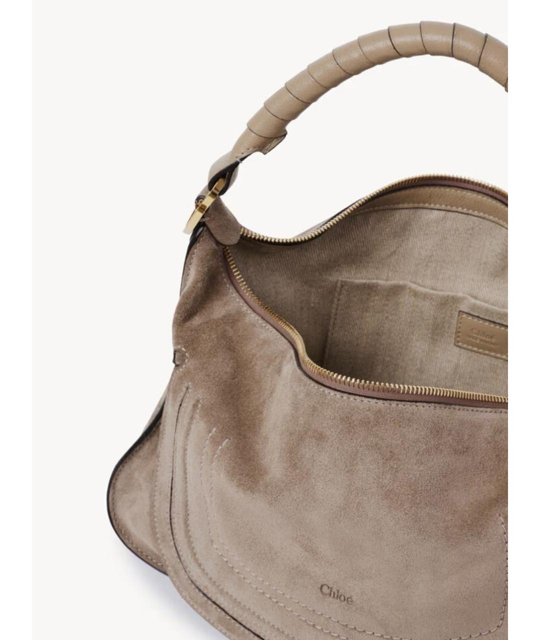 CHLOE Коричневая замшевая сумка через плечо, фото 6