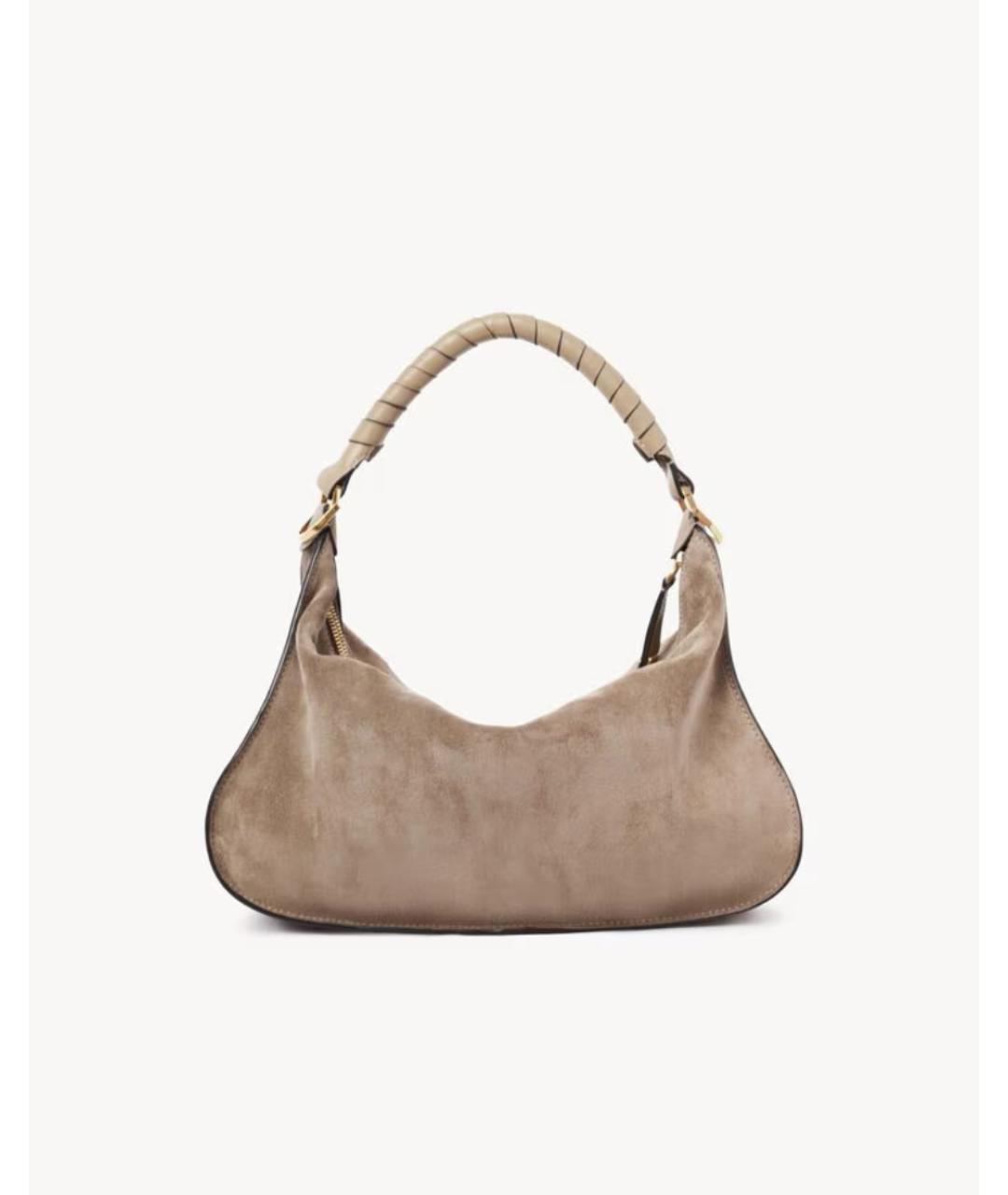 CHLOE Коричневая замшевая сумка через плечо, фото 5