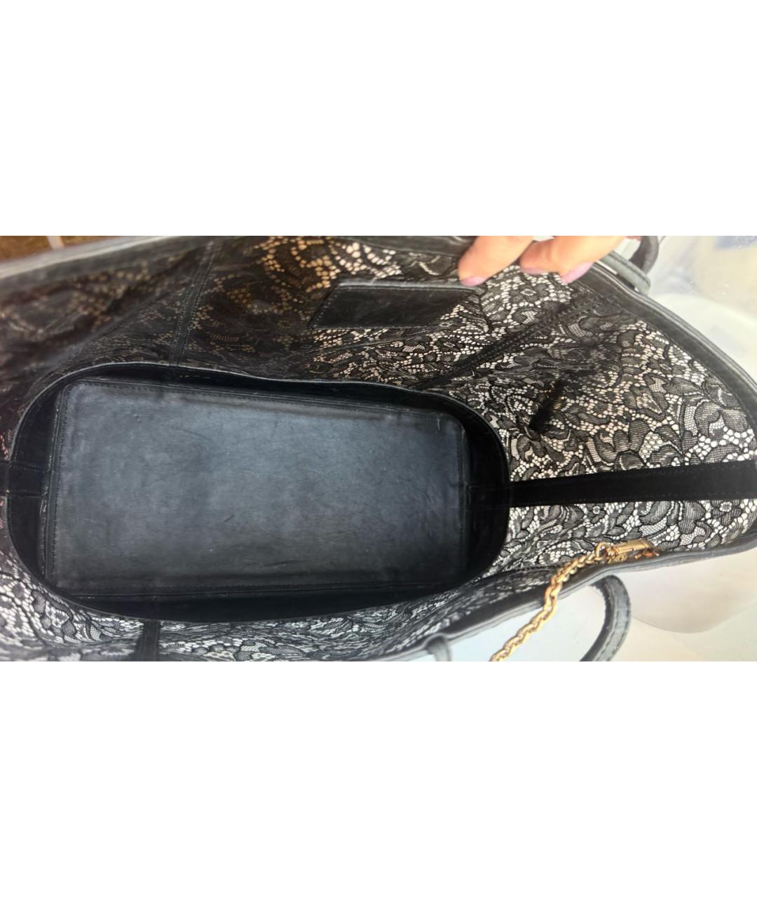 DOLCE&GABBANA Черная синтетическая сумка тоут, фото 8