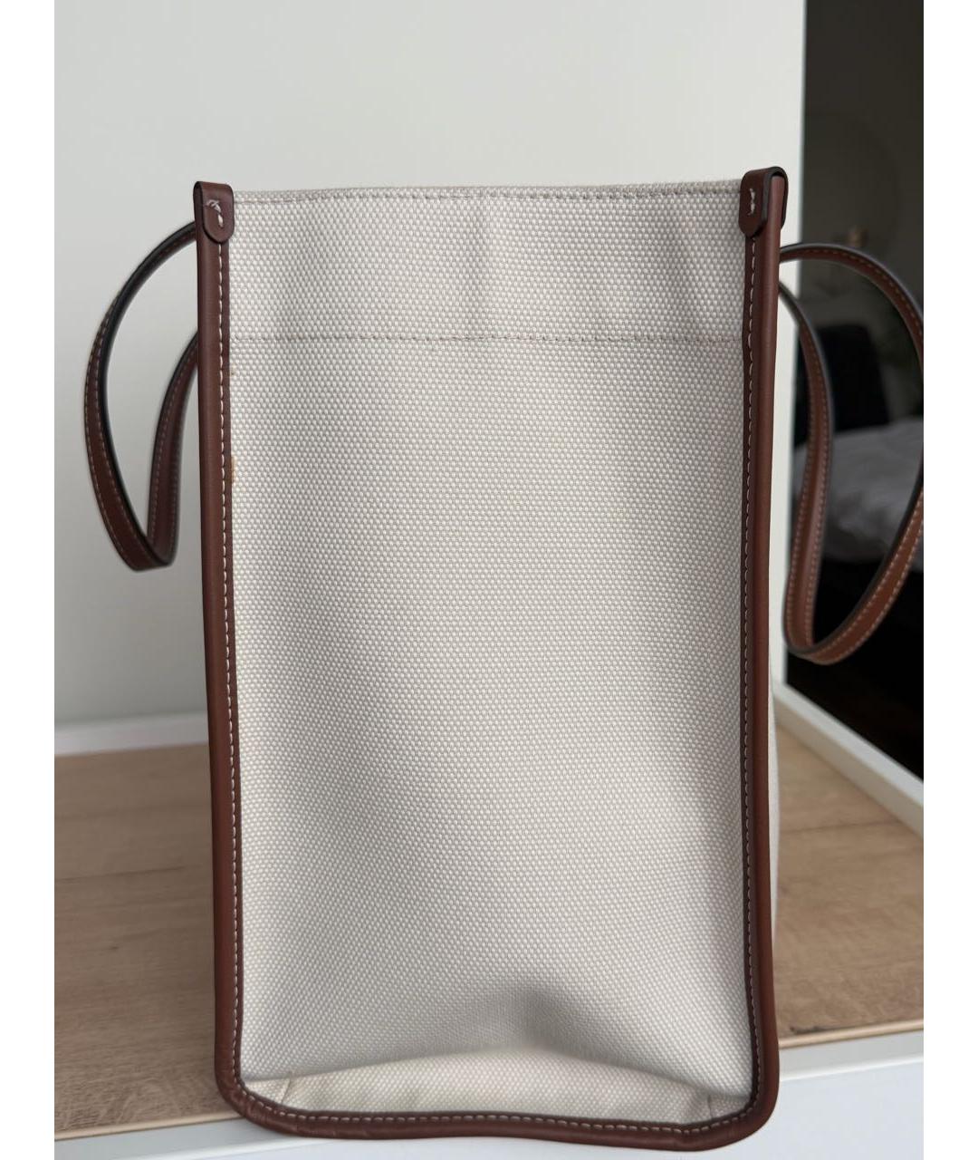 BURBERRY Бежевая тканевая сумка тоут, фото 7