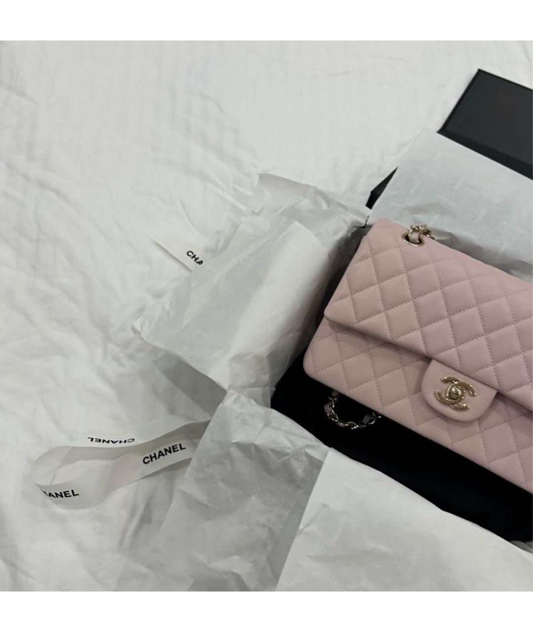 CHANEL Розовая кожаная сумка через плечо, фото 4