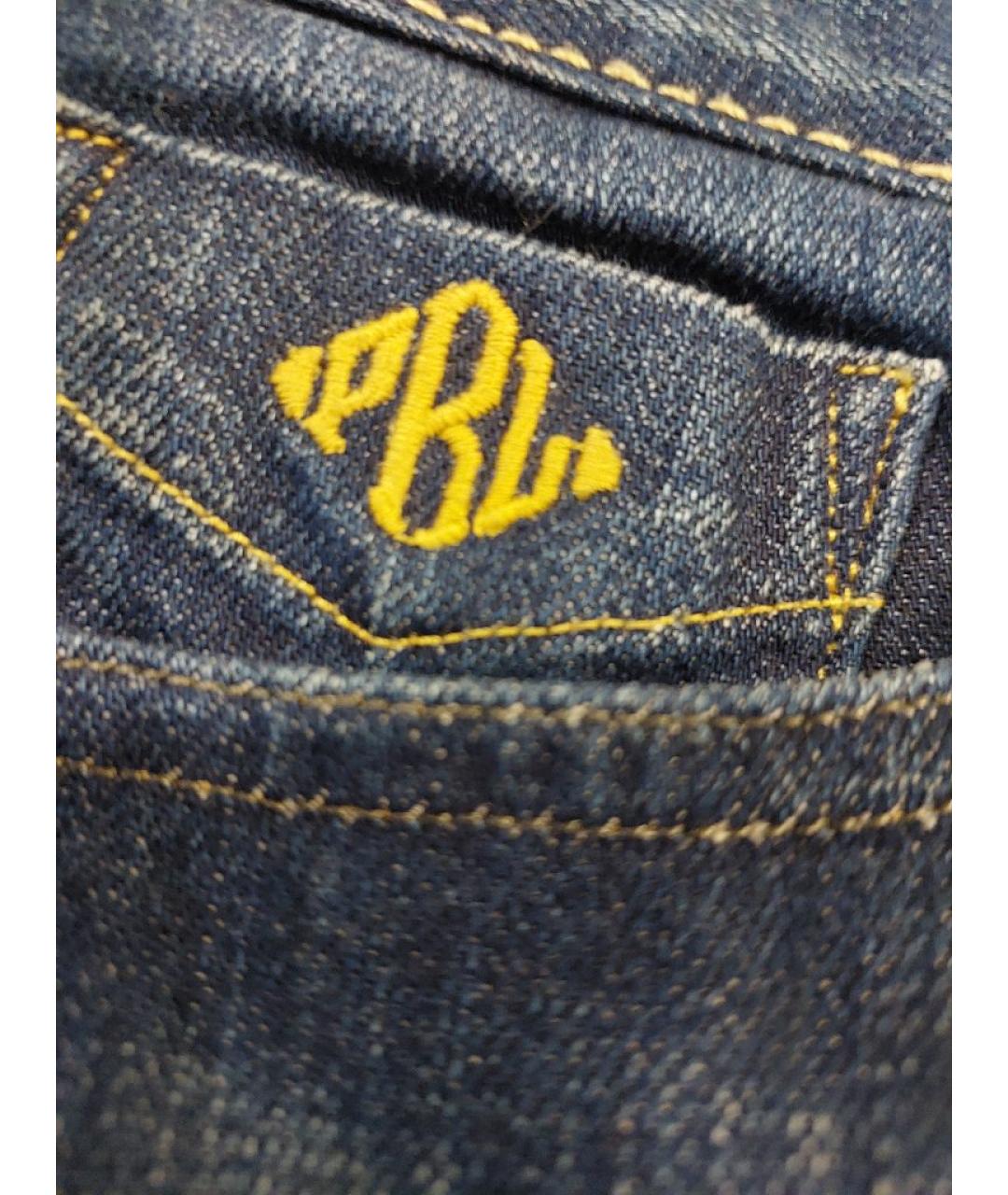 RALPH LAUREN COLLECTION Синяя деним юбка мини, фото 9