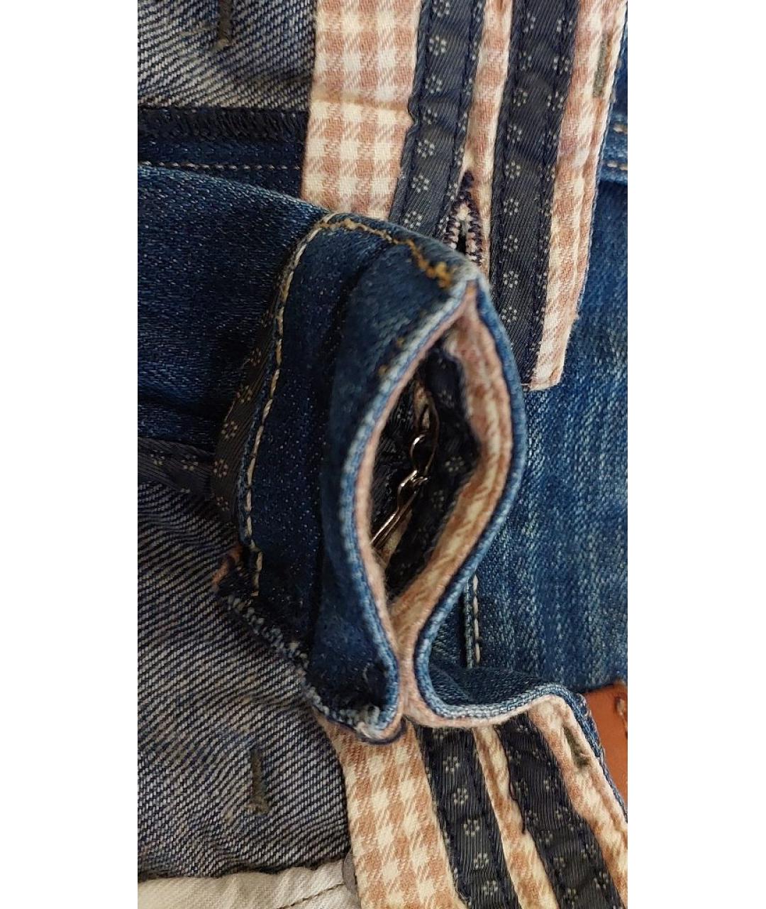 RALPH LAUREN COLLECTION Синяя деним юбка мини, фото 7