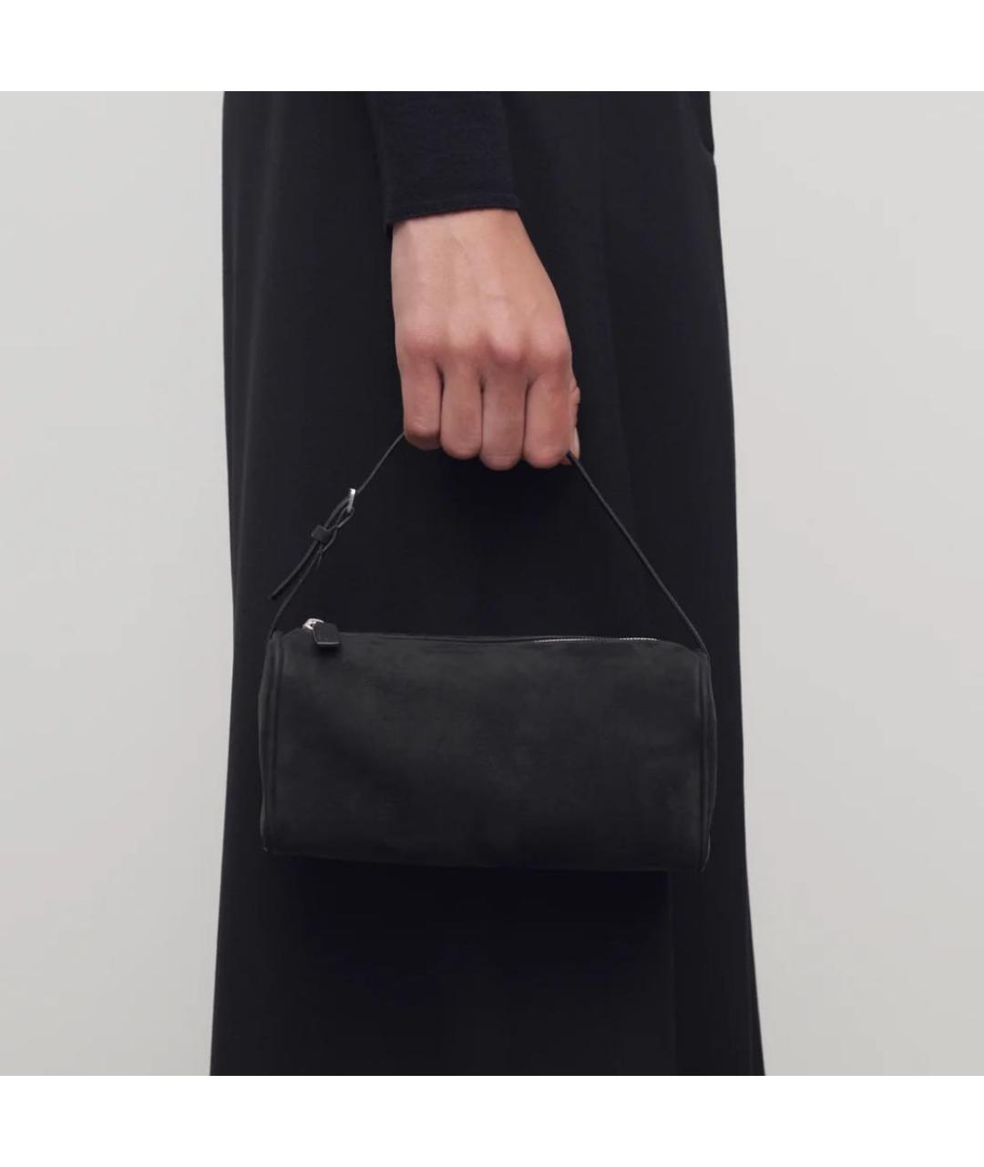 THE ROW Черная кожаная сумка с короткими ручками, фото 7