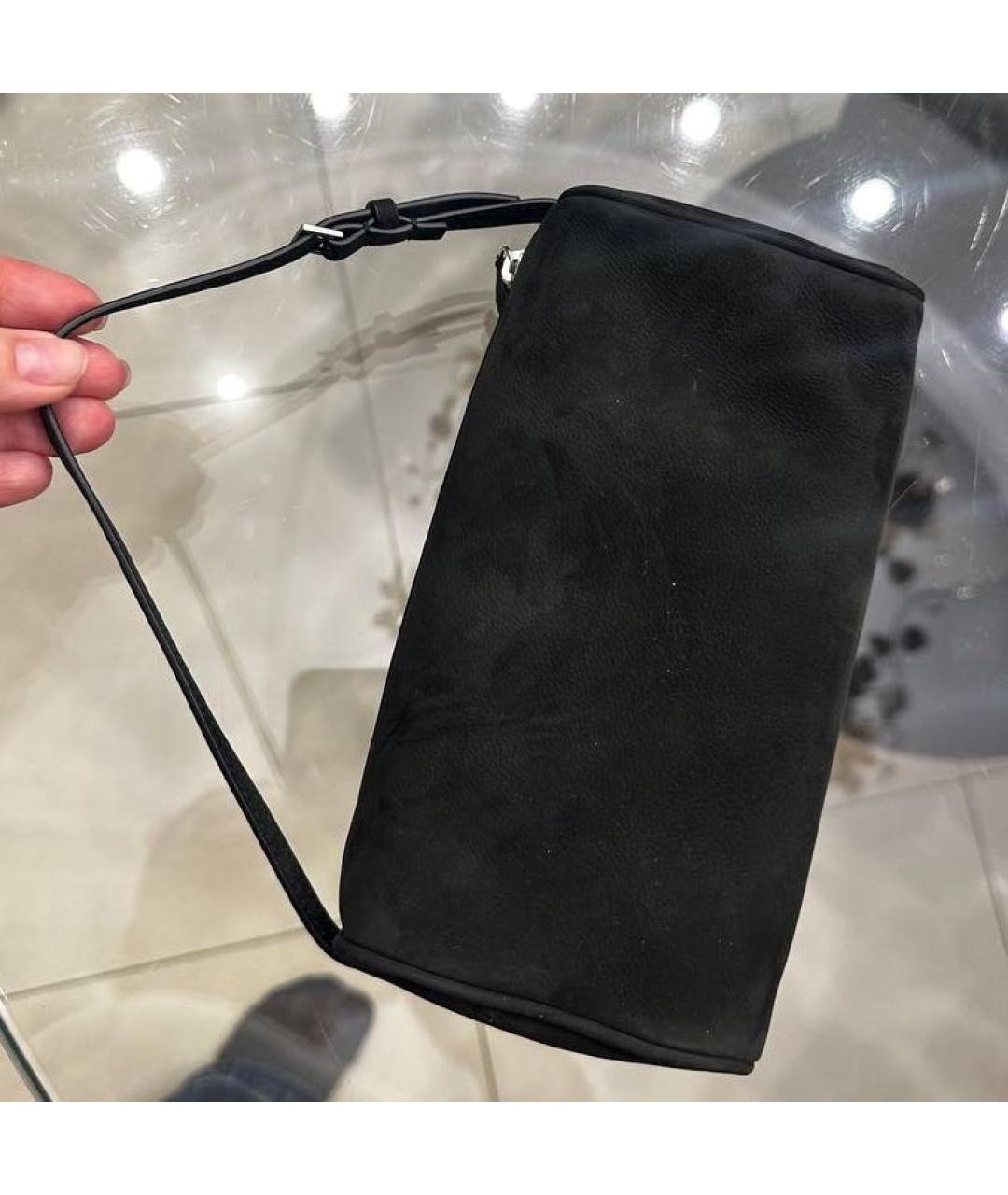 THE ROW Черная кожаная сумка с короткими ручками, фото 2