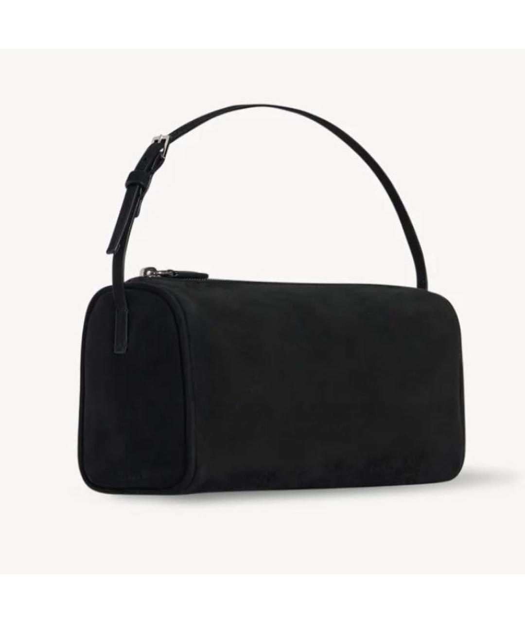 THE ROW Черная кожаная сумка с короткими ручками, фото 5