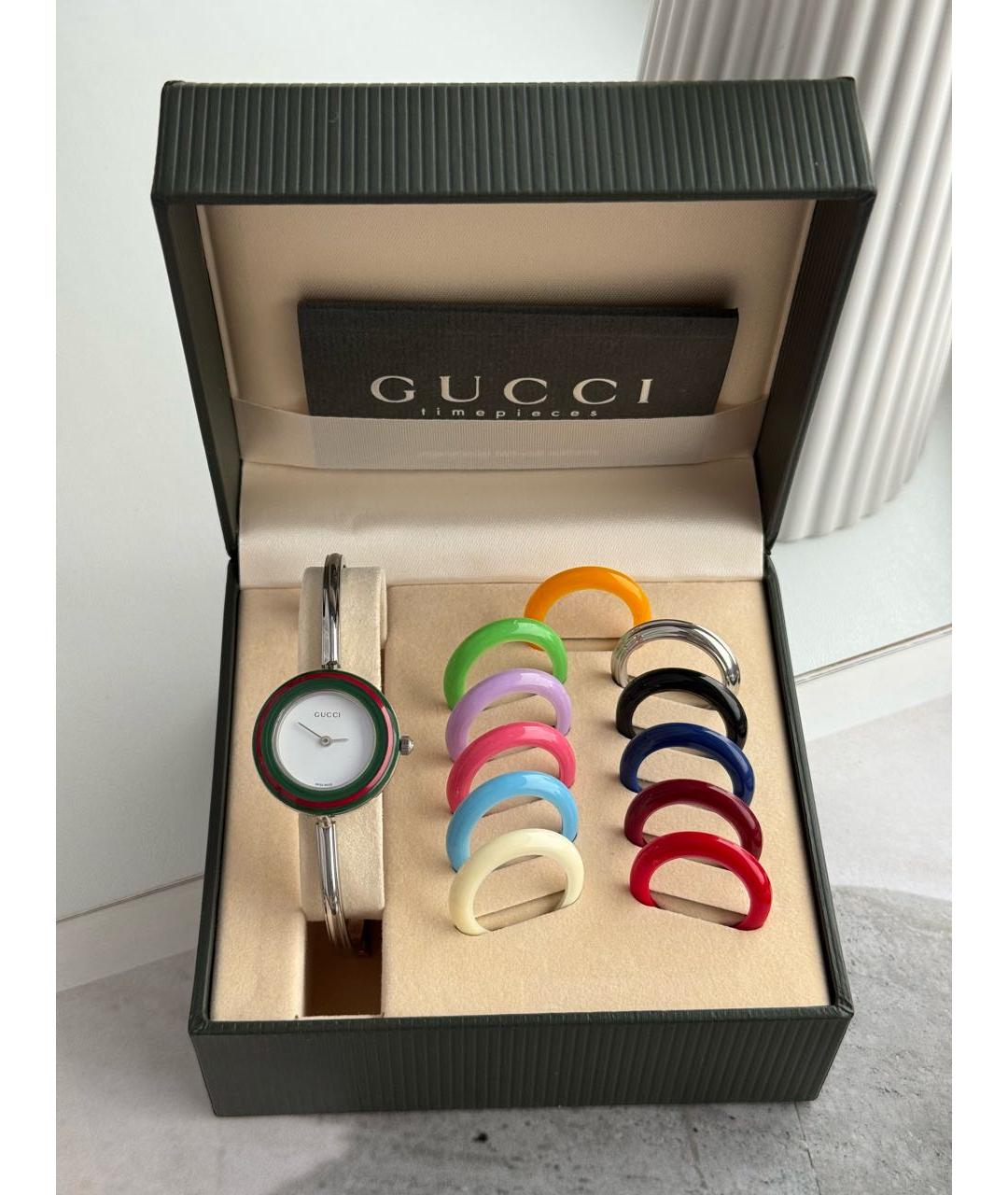 GUCCI Серебряные серебряные часы, фото 5