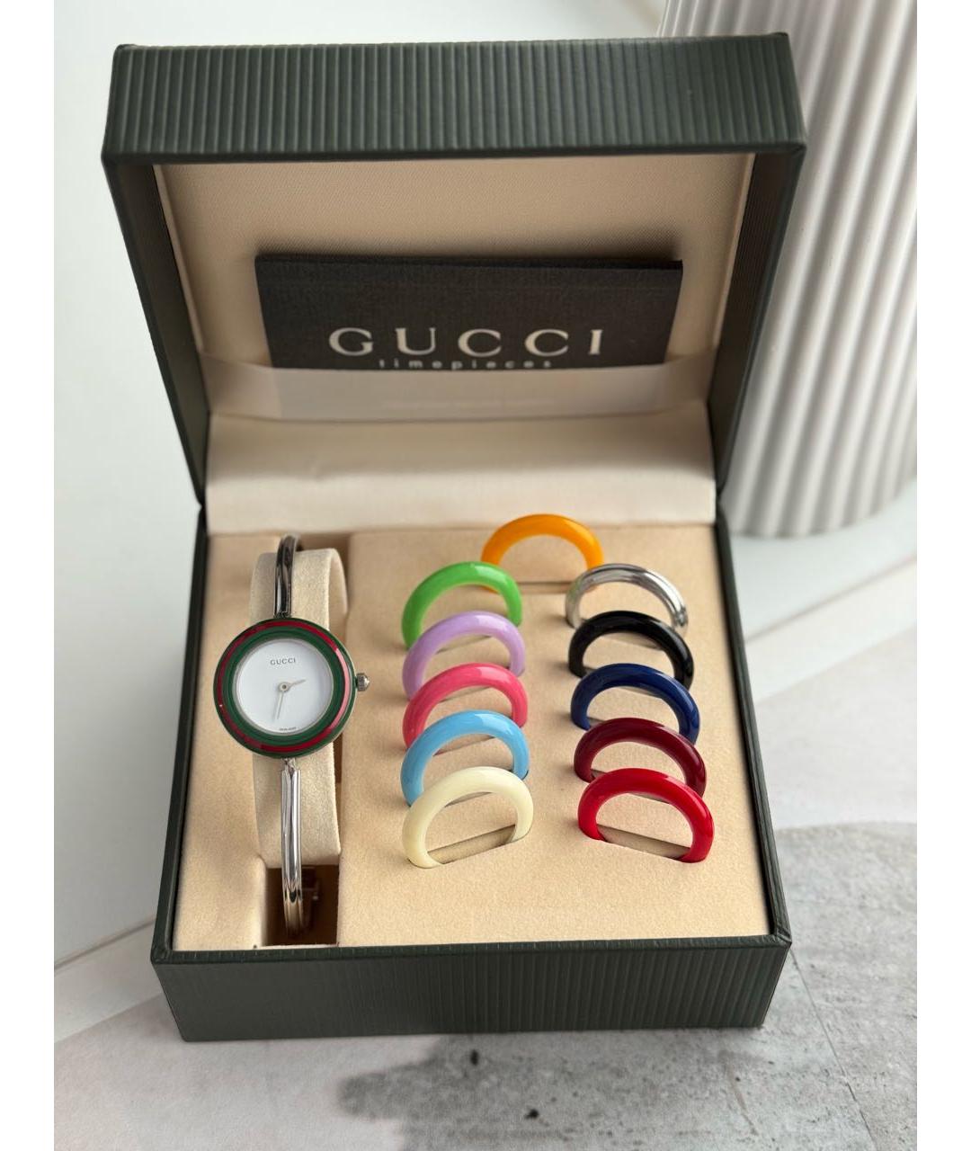 GUCCI Серебряные серебряные часы, фото 2