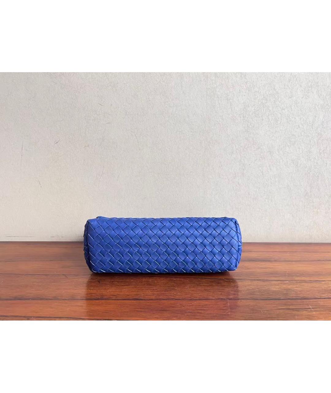 BOTTEGA VENETA Голубая кожаная сумка через плечо, фото 3