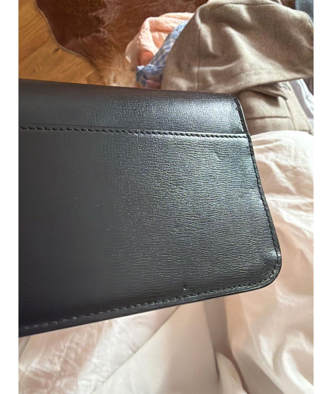 SAINT LAURENT Черная кожаная сумка через плечо, фото 2