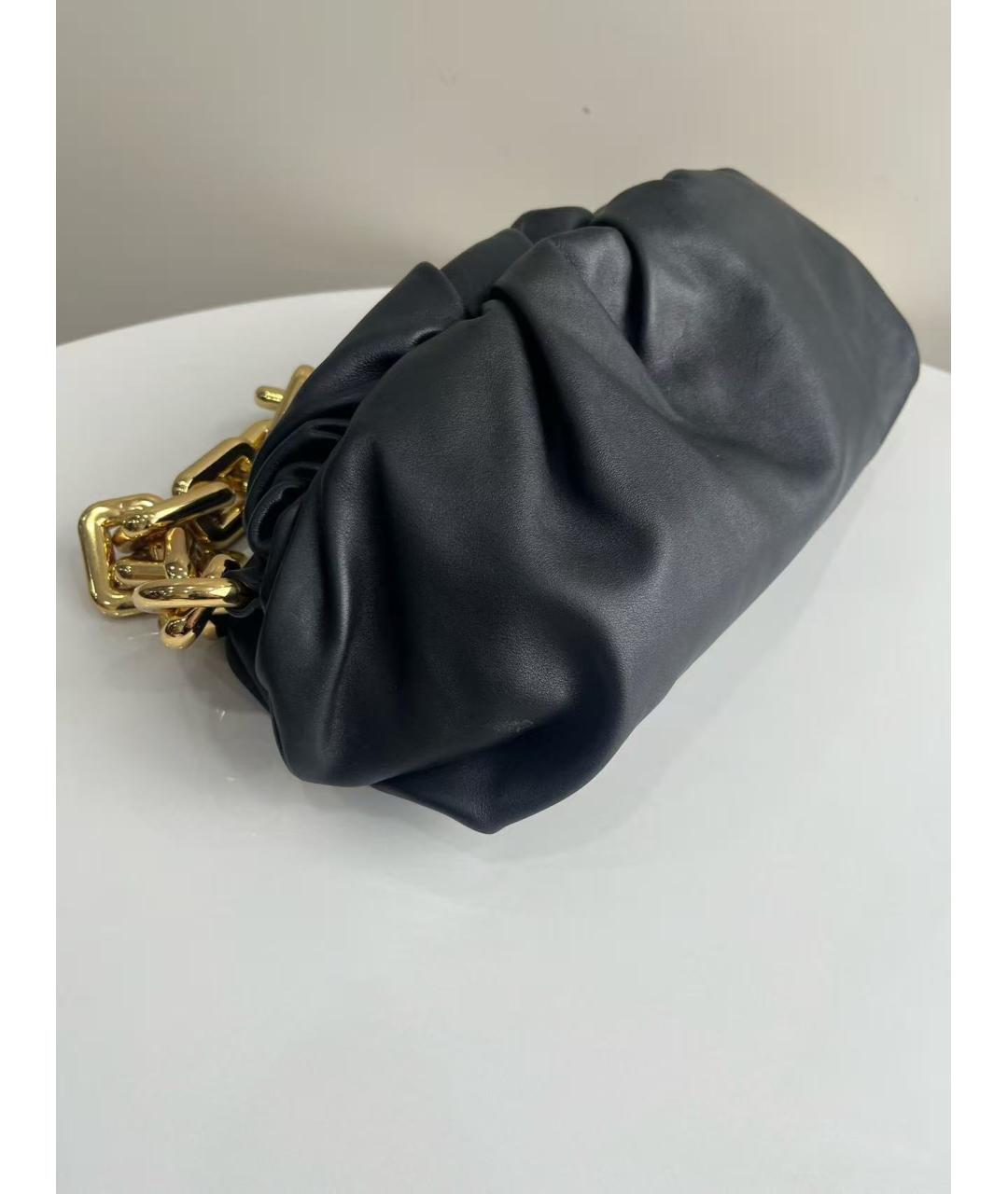 BOTTEGA VENETA Черная кожаная сумка с короткими ручками, фото 4