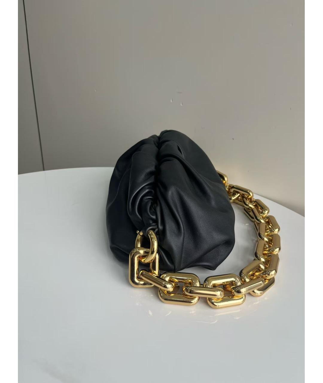 BOTTEGA VENETA Черная кожаная сумка с короткими ручками, фото 2