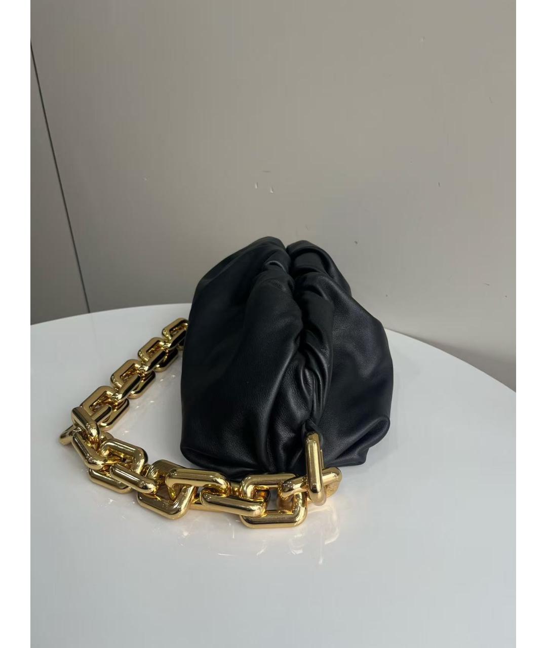 BOTTEGA VENETA Черная кожаная сумка с короткими ручками, фото 3