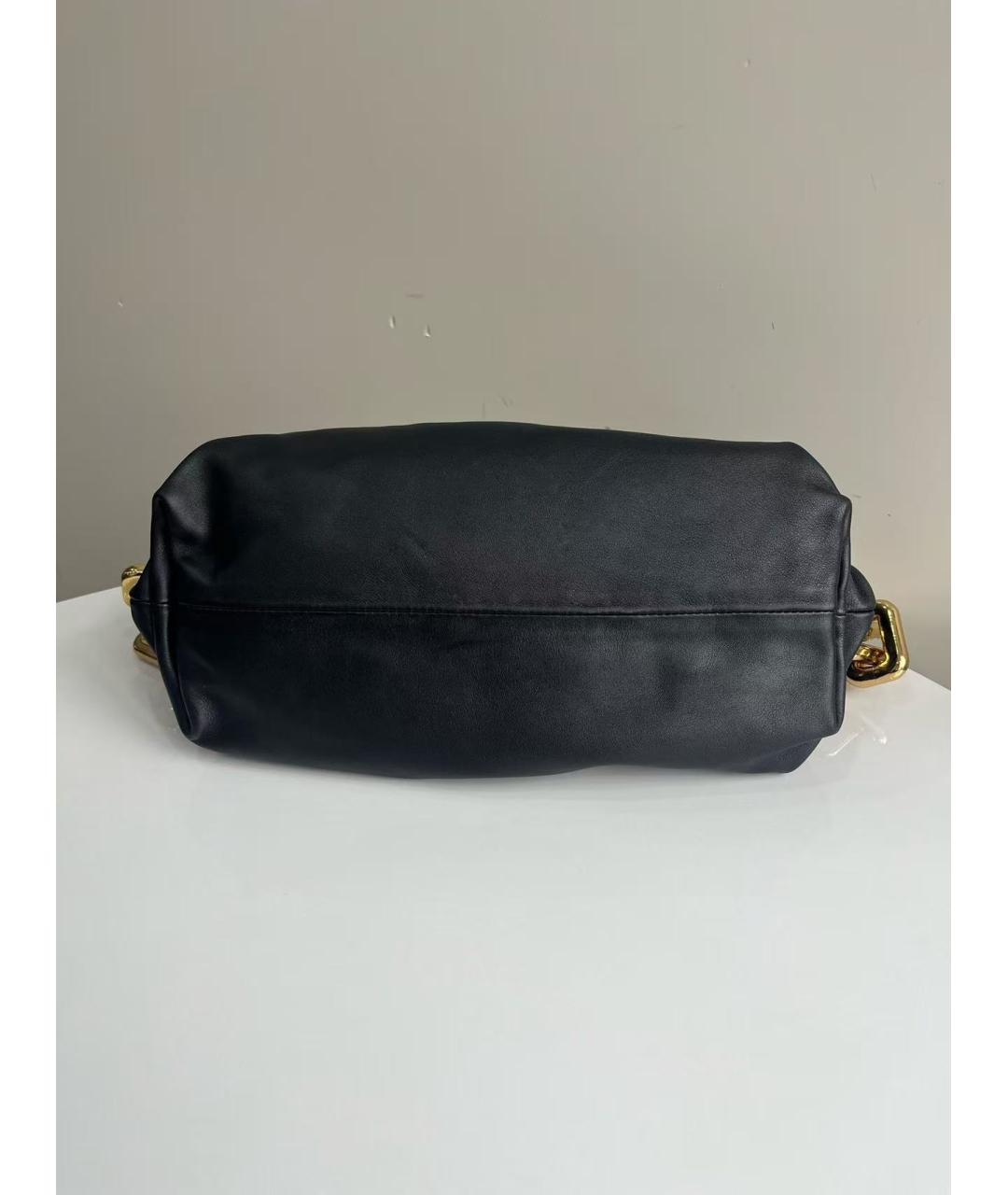 BOTTEGA VENETA Черная кожаная сумка с короткими ручками, фото 5