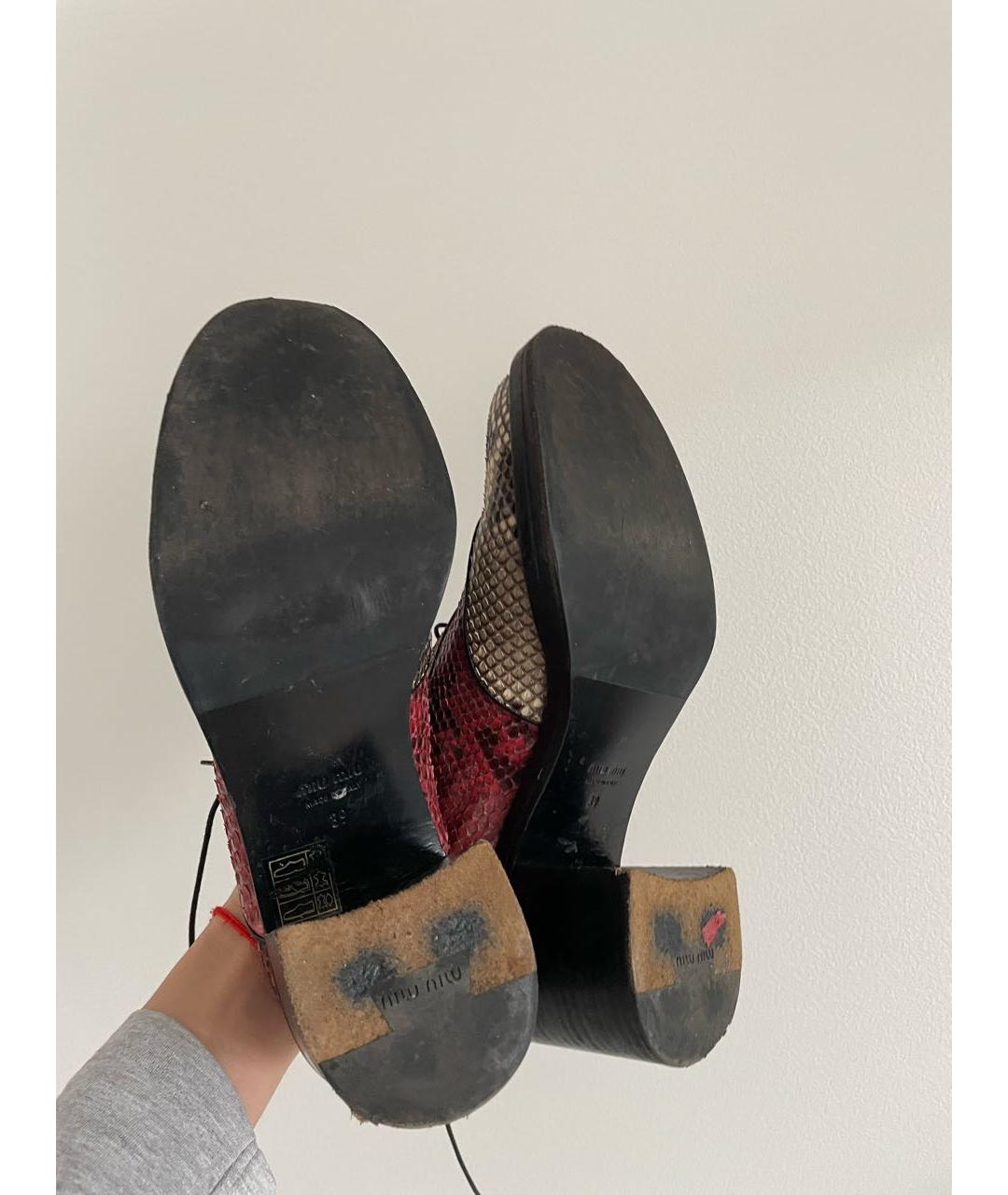 MIU MIU Ботинки из экзотической кожи, фото 5