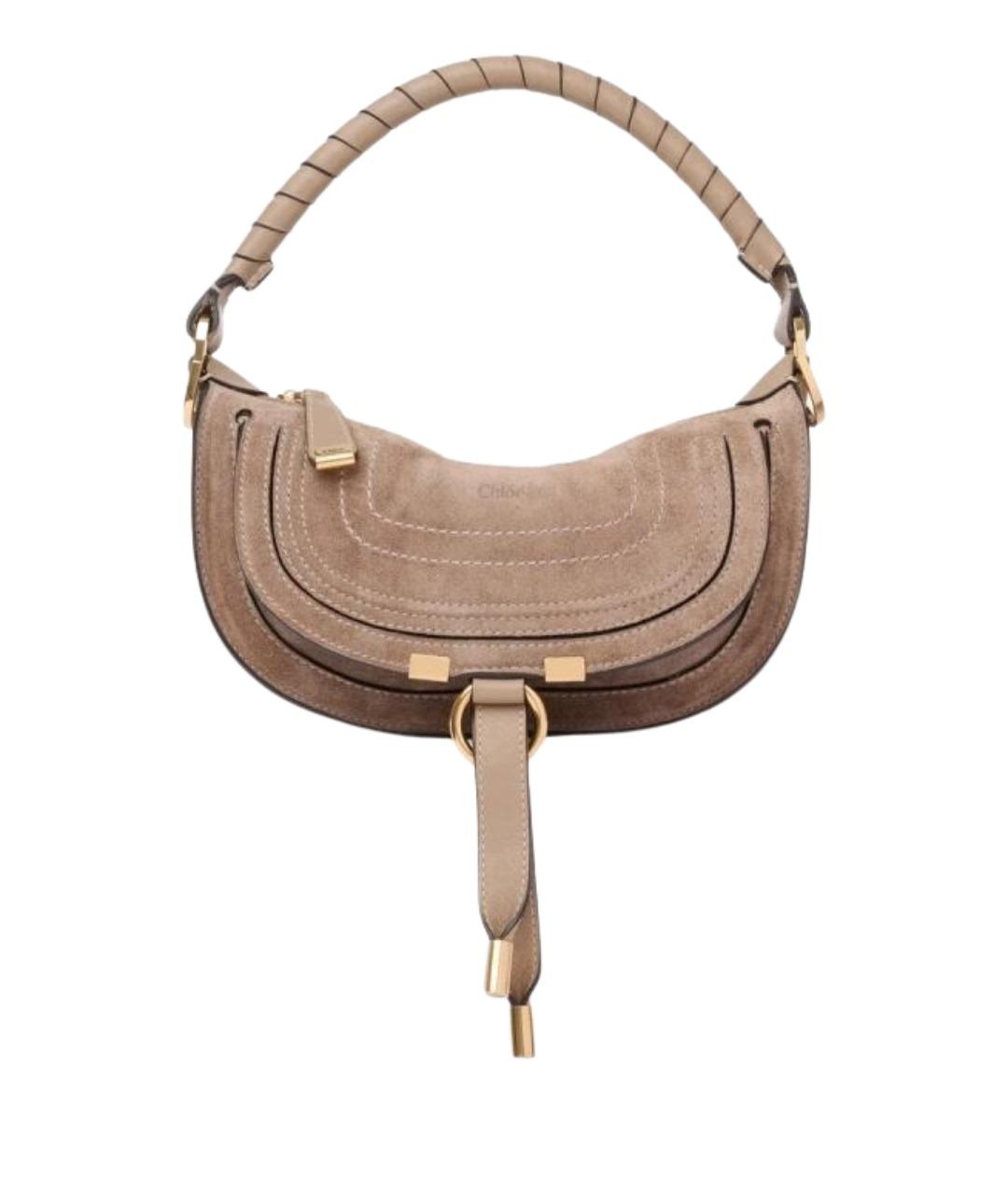 CHLOE Коричневая замшевая сумка с короткими ручками, фото 1