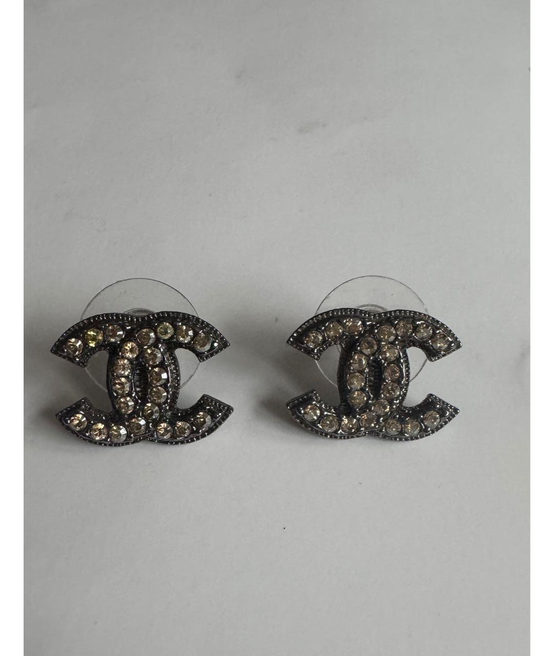 CHANEL Серебряные металлические серьги, фото 5