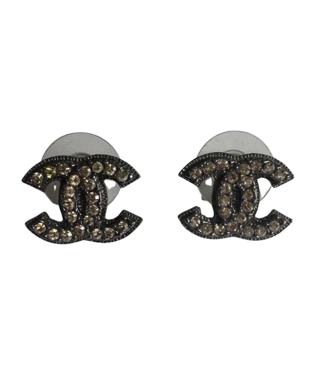 CHANEL Серебряные металлические серьги, фото 1
