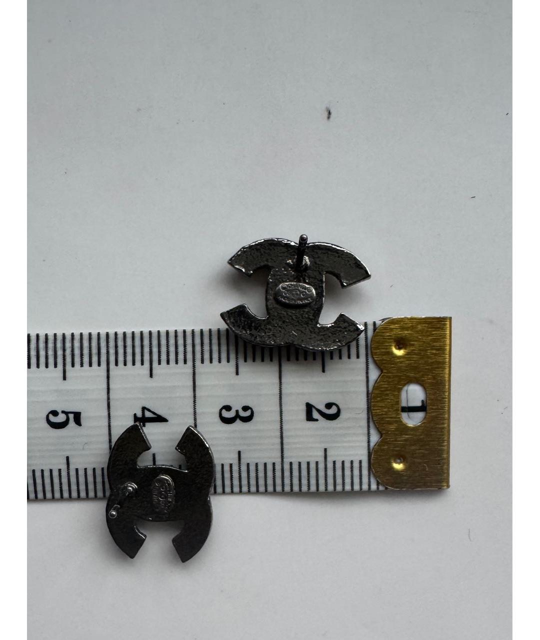 CHANEL Серебряные металлические серьги, фото 4