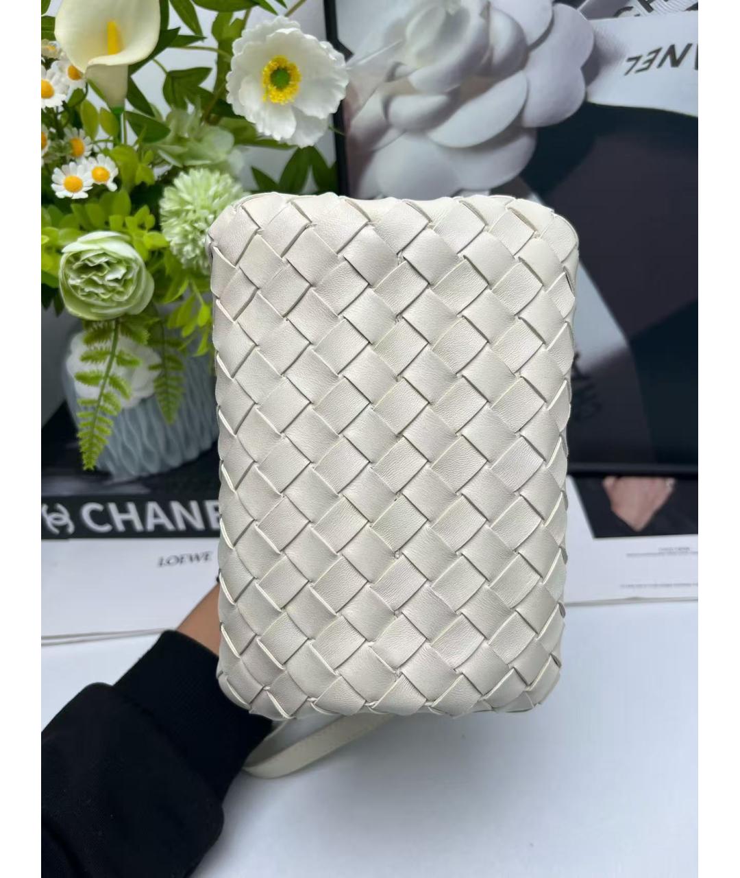 BOTTEGA VENETA Бежевая кожаная сумка через плечо, фото 5