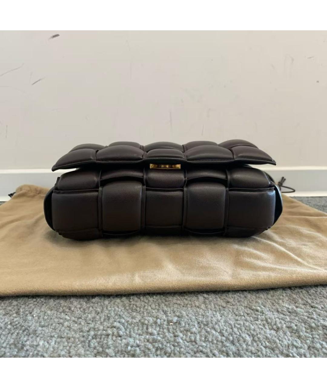 BOTTEGA VENETA Коричневая кожаная сумка через плечо, фото 6