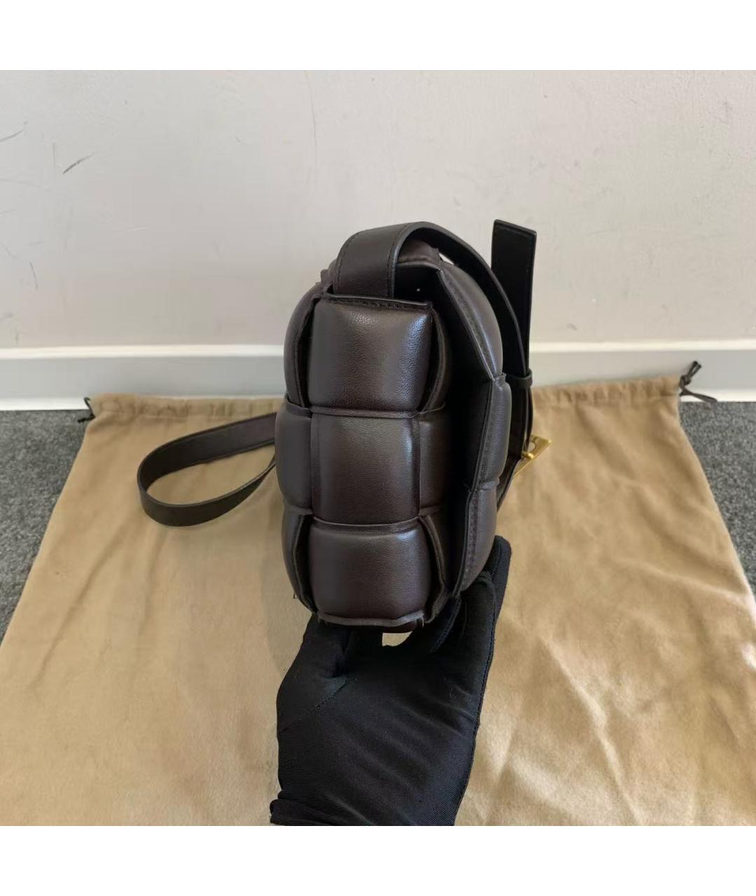 BOTTEGA VENETA Коричневая кожаная сумка через плечо, фото 5