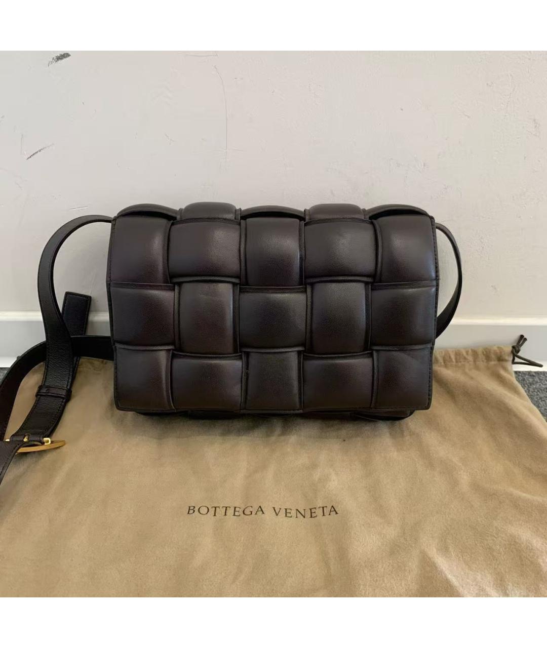 BOTTEGA VENETA Коричневая кожаная сумка через плечо, фото 7