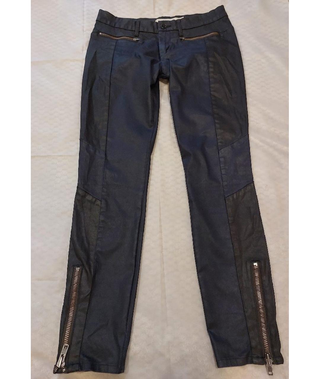 CALVIN KLEIN Черные хлопко-эластановые брюки узкие, фото 8