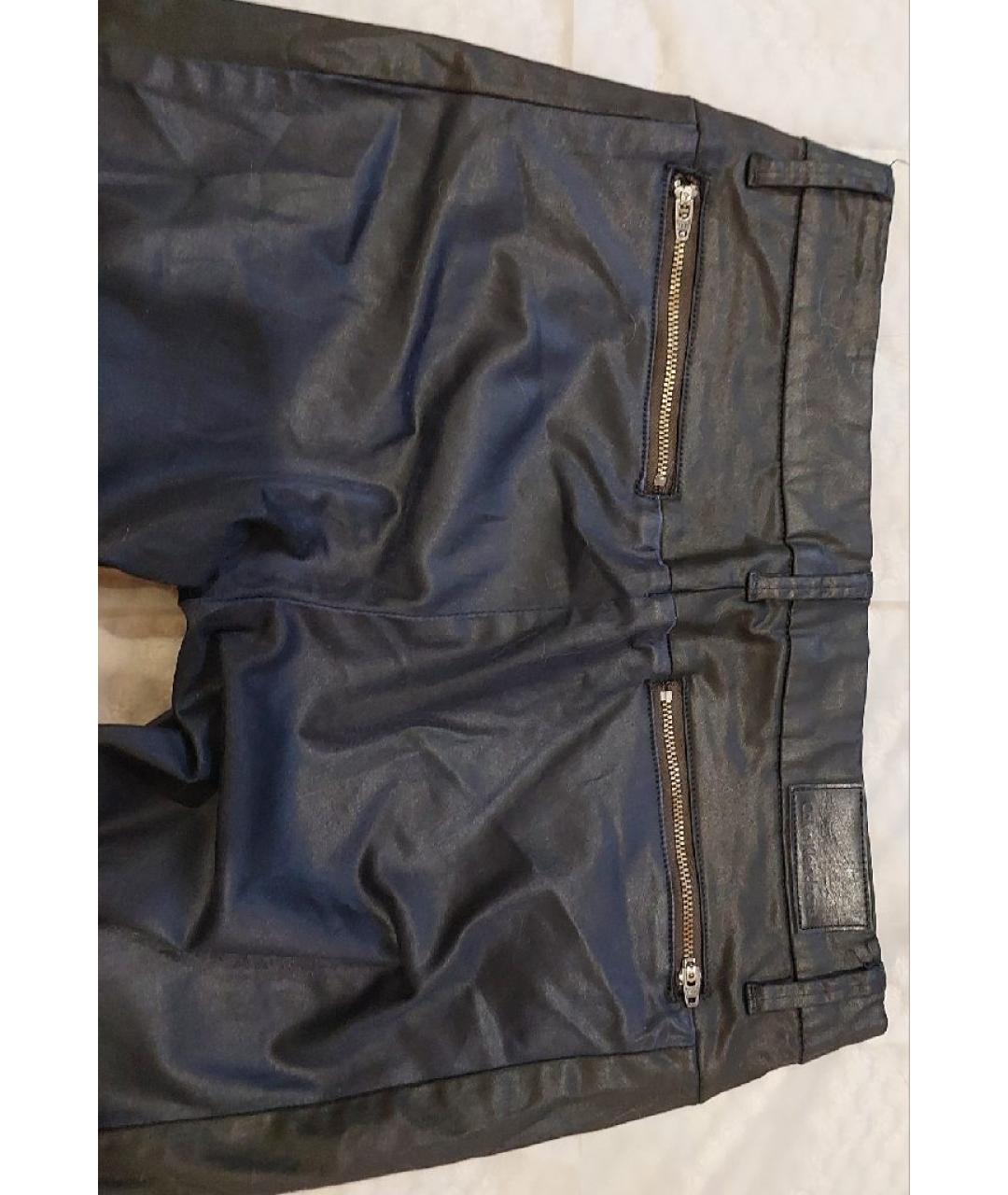 CALVIN KLEIN Черные хлопко-эластановые брюки узкие, фото 4