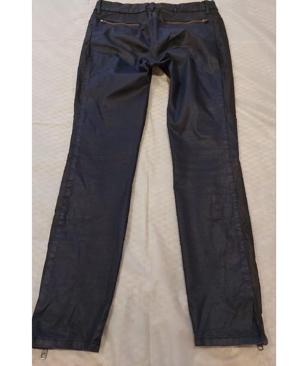 CALVIN KLEIN Черные хлопко-эластановые брюки узкие, фото 2