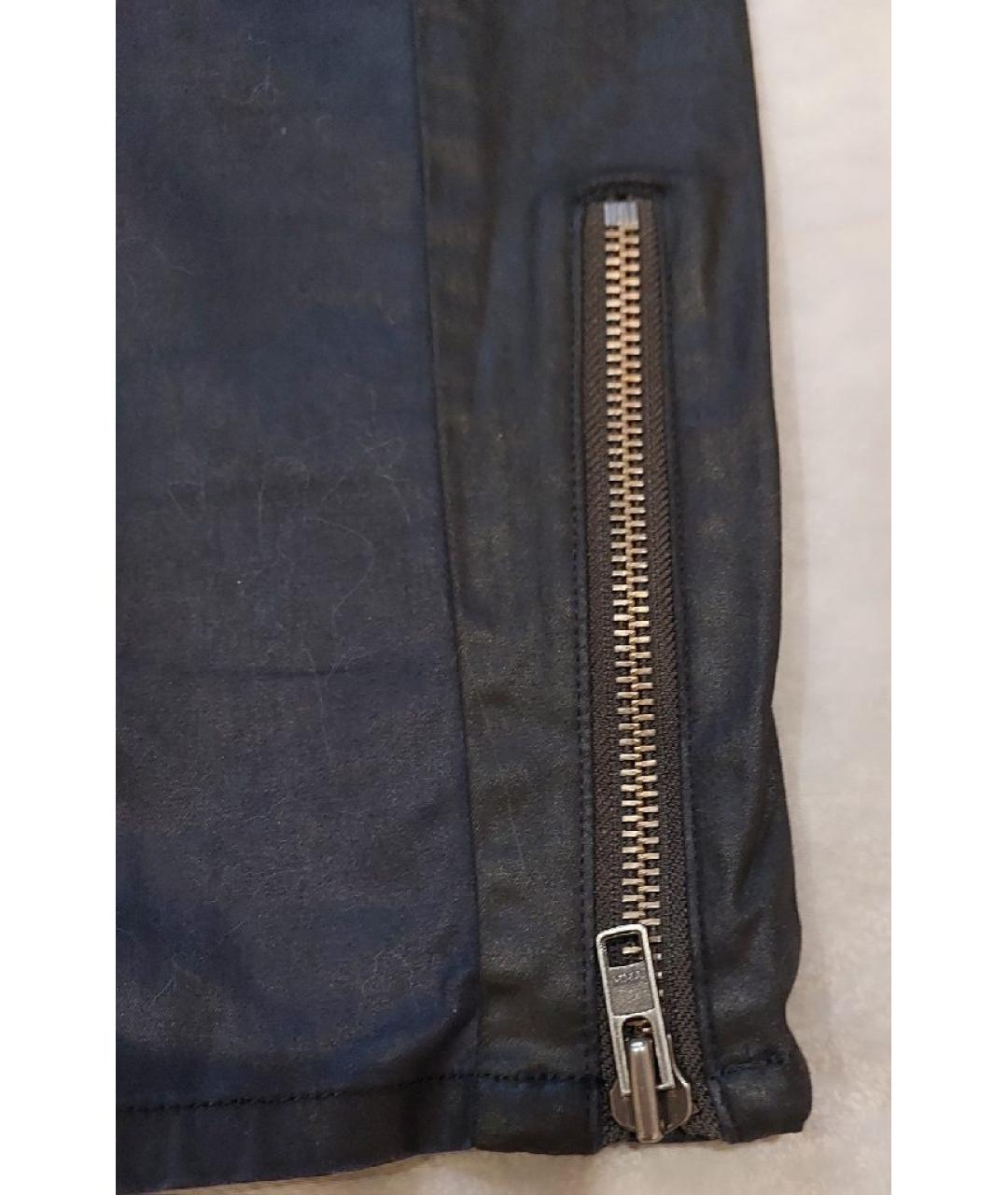 CALVIN KLEIN Черные хлопко-эластановые брюки узкие, фото 7