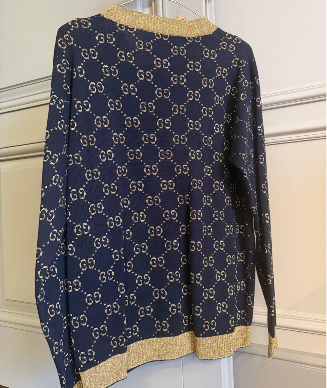 GUCCI Темно-синий деним кардиган, фото 2