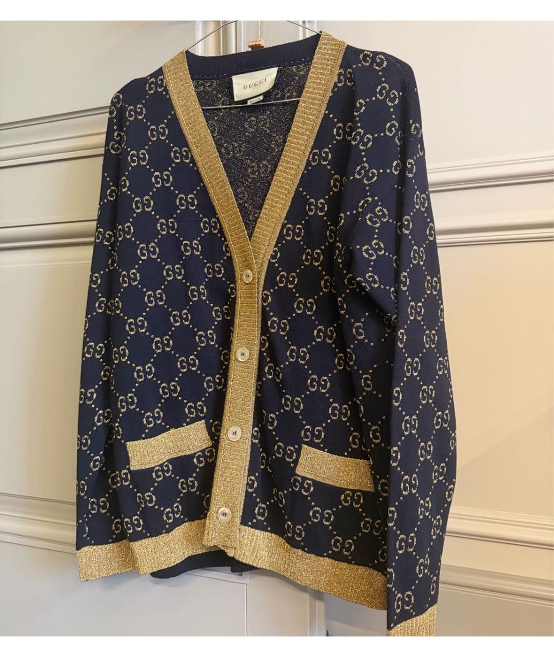 GUCCI Темно-синий деним кардиган, фото 5