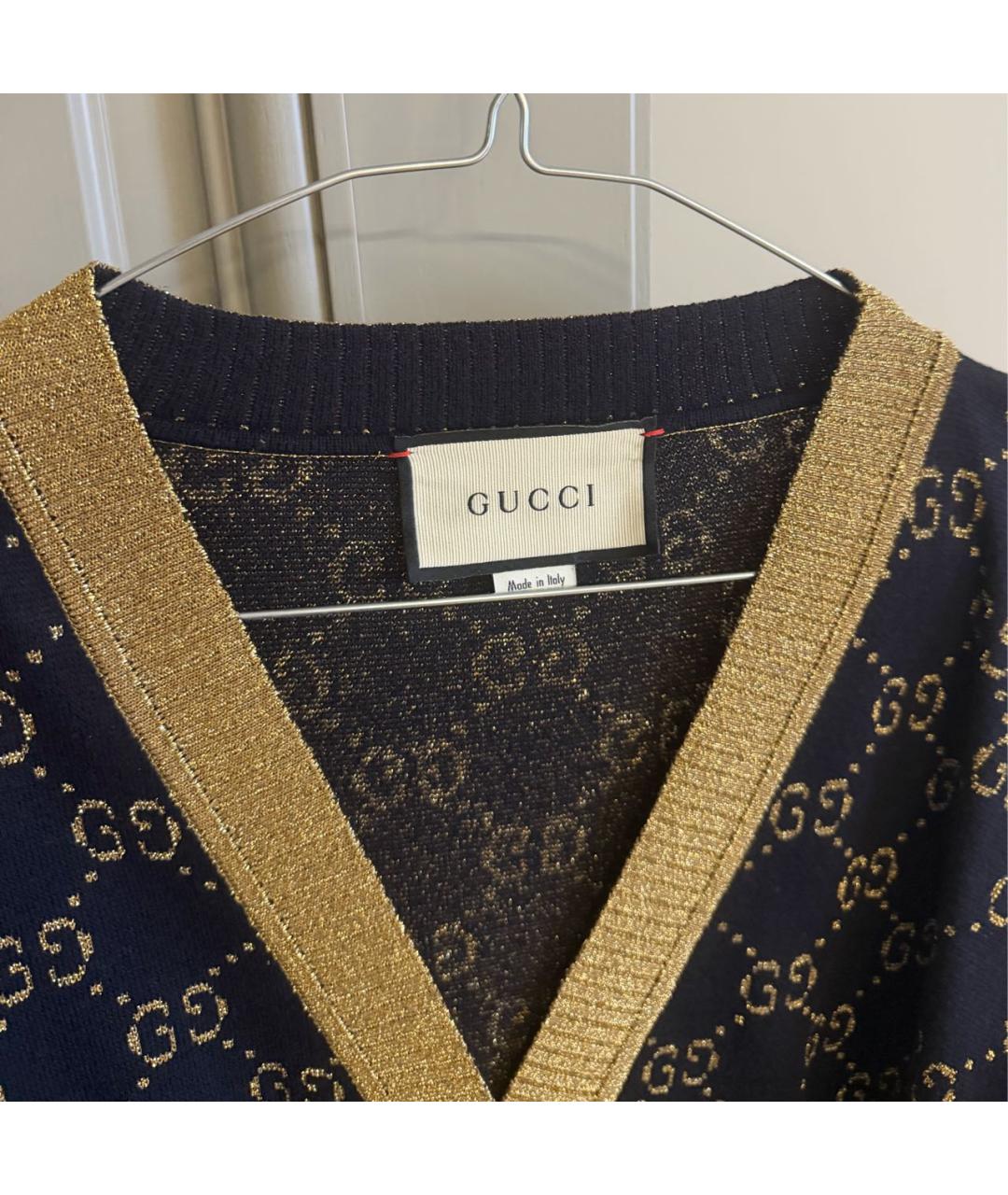 GUCCI Темно-синий деним кардиган, фото 3