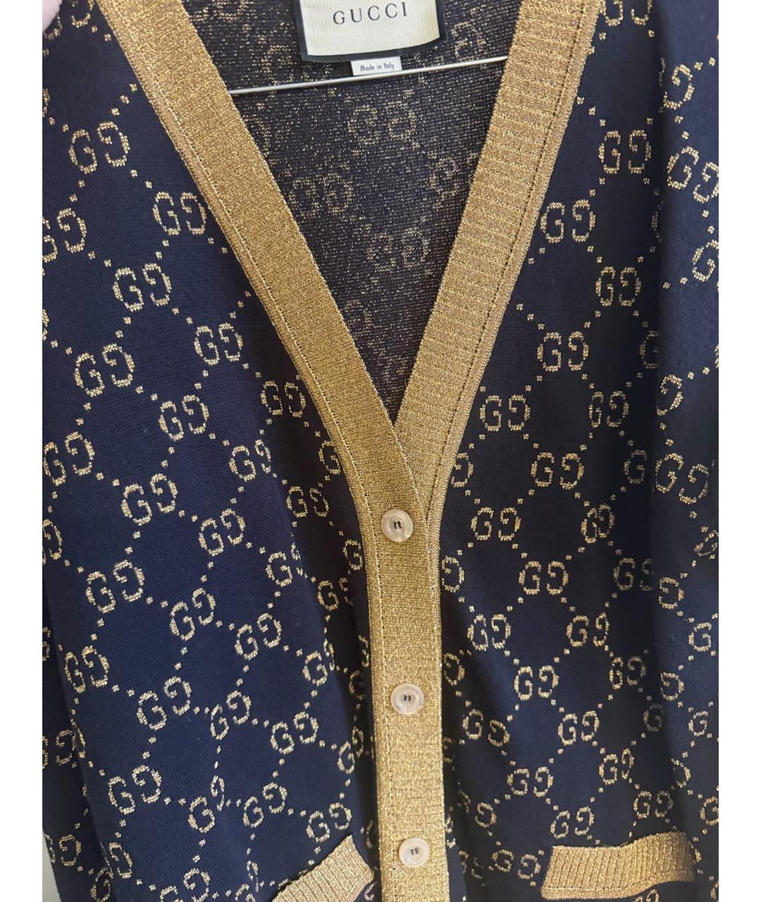 GUCCI Темно-синий деним кардиган, фото 4