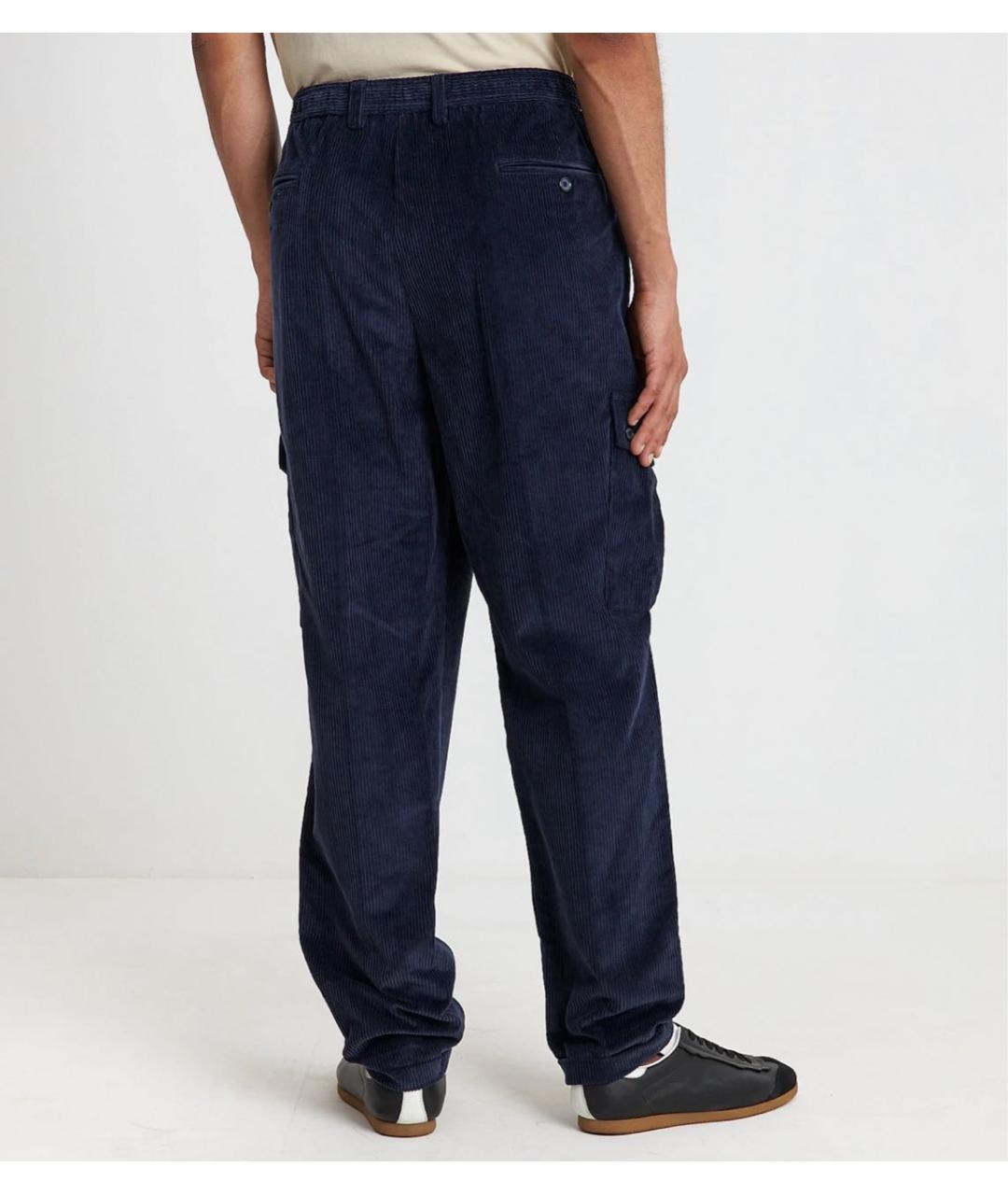 DOLCE&GABBANA Темно-синие повседневные брюки, фото 2