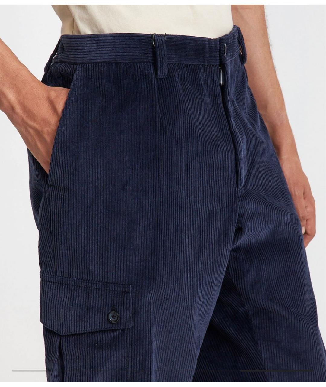 DOLCE&GABBANA Темно-синие повседневные брюки, фото 3