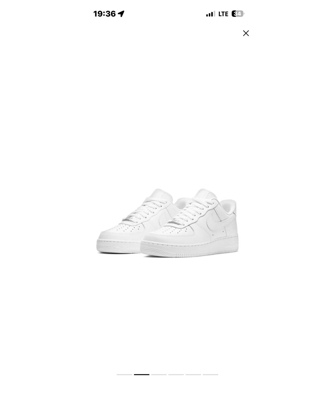 NIKE Белые кожаные низкие кроссовки / кеды, фото 3