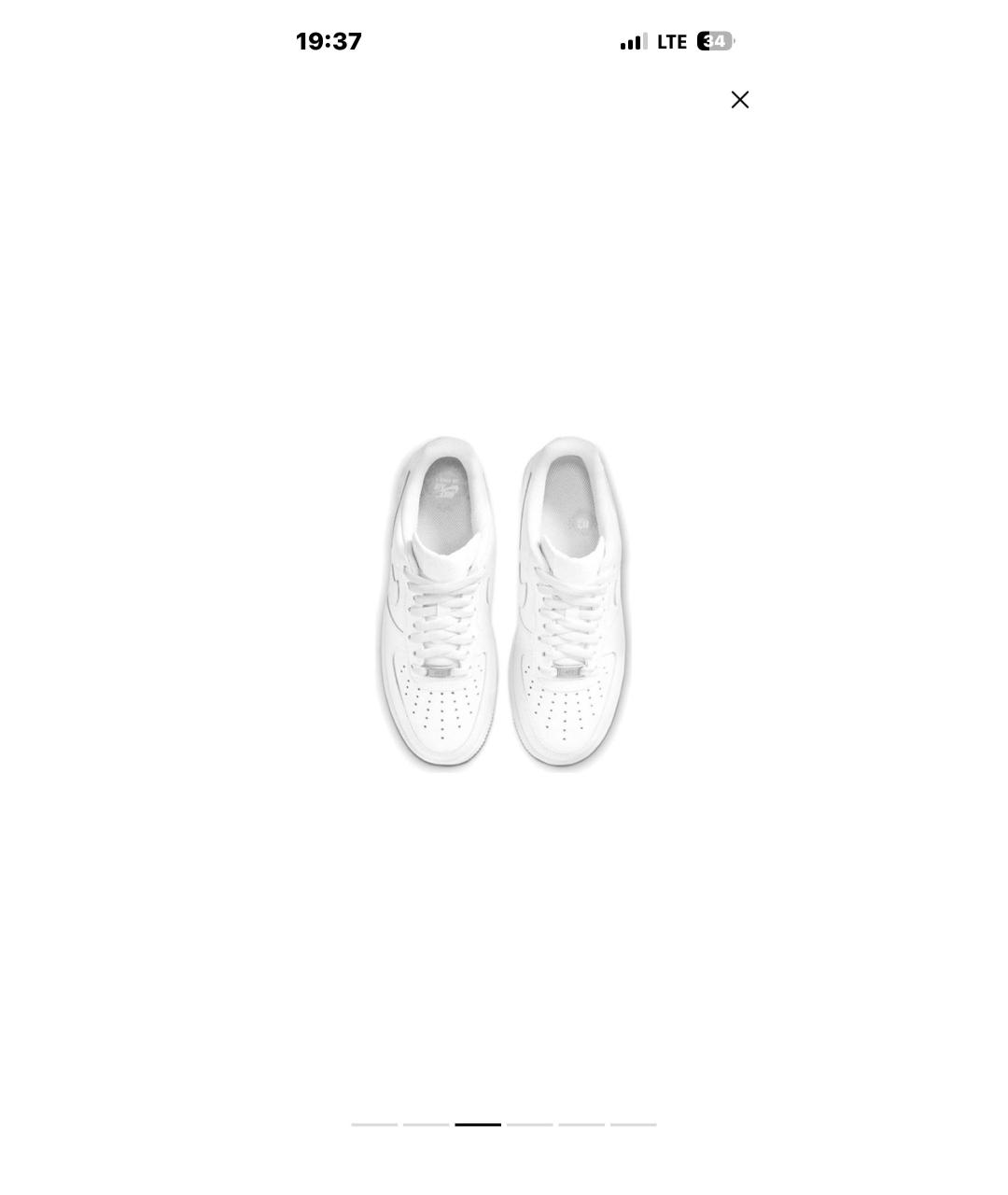 NIKE Белые кожаные низкие кроссовки / кеды, фото 2