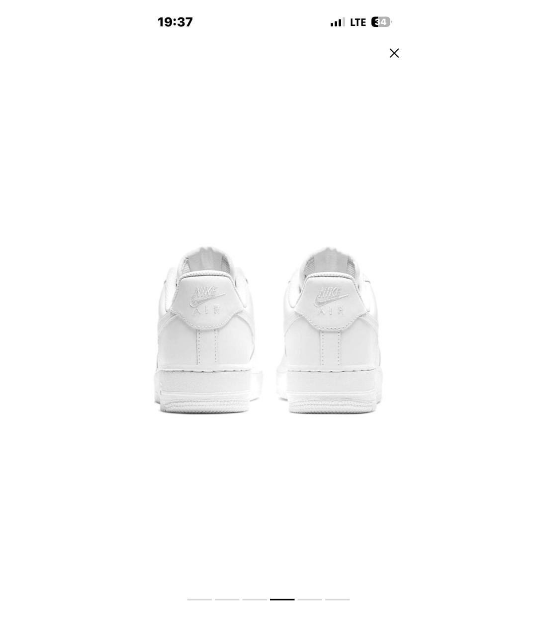 NIKE Белые кожаные низкие кроссовки / кеды, фото 4