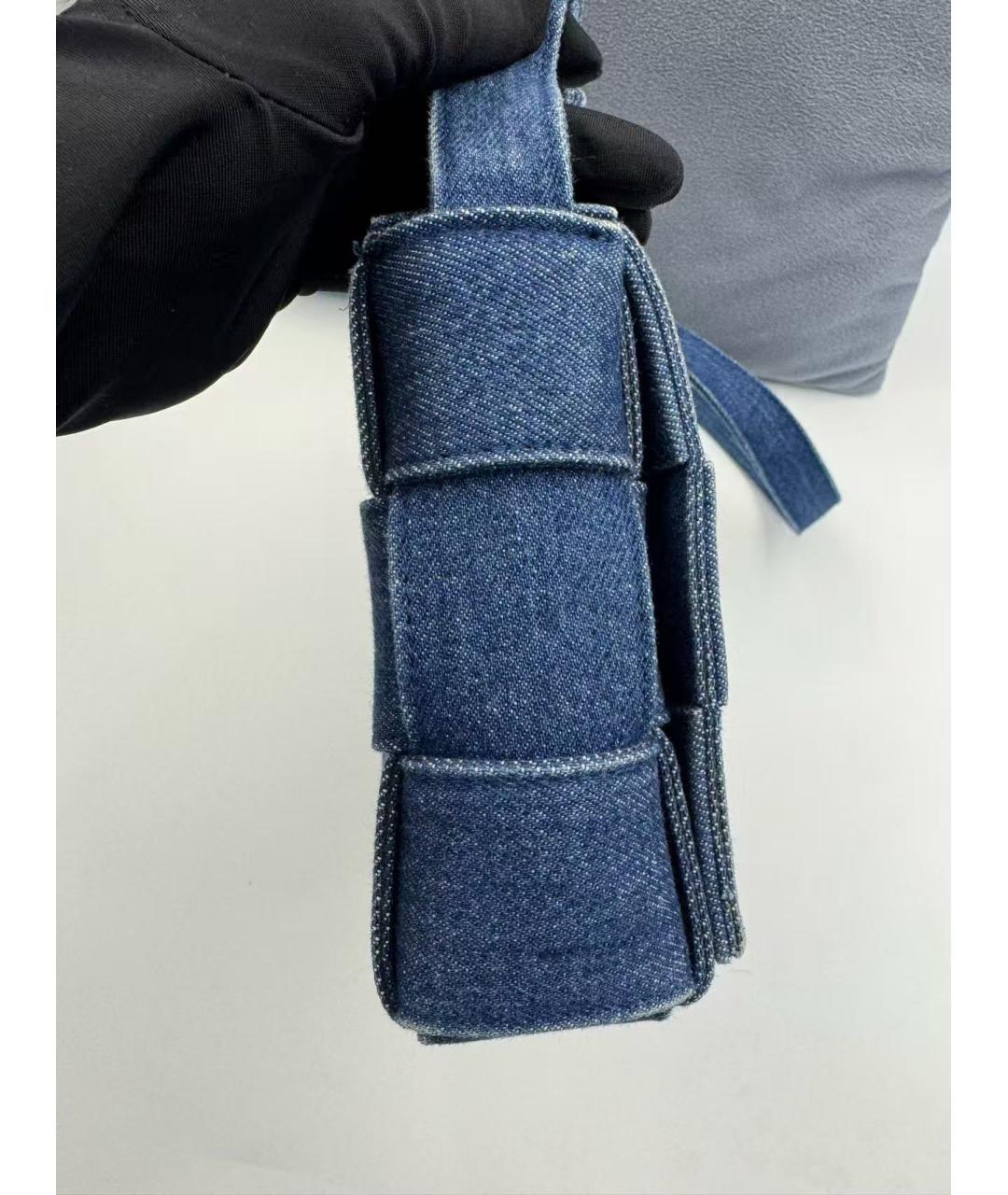 BOTTEGA VENETA Синяя деним сумка через плечо, фото 3