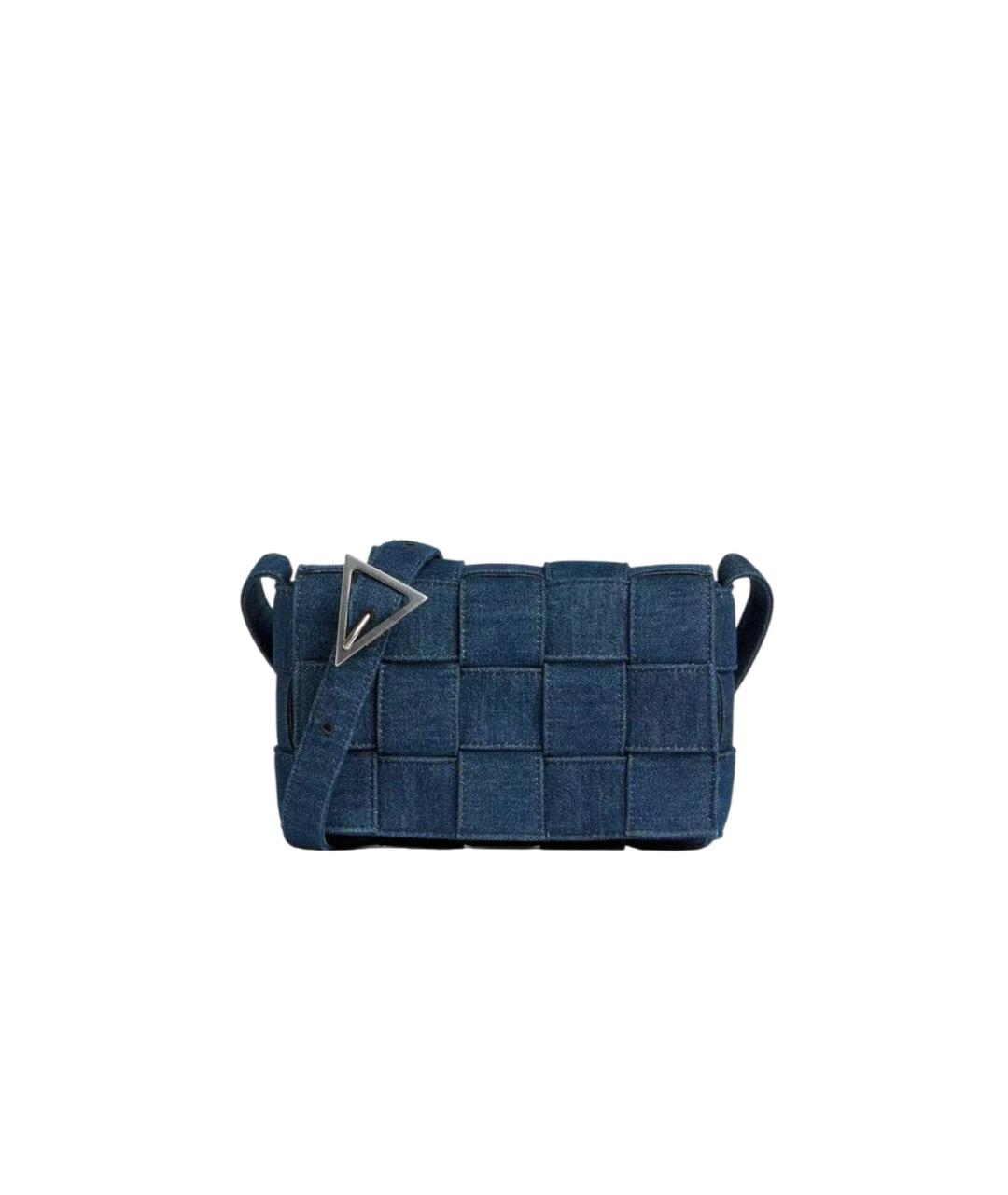 BOTTEGA VENETA Синяя деним сумка через плечо, фото 6