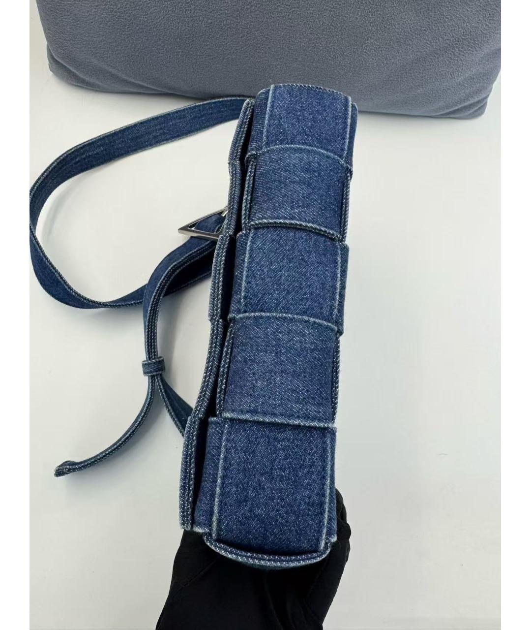 BOTTEGA VENETA Синяя деним сумка через плечо, фото 4