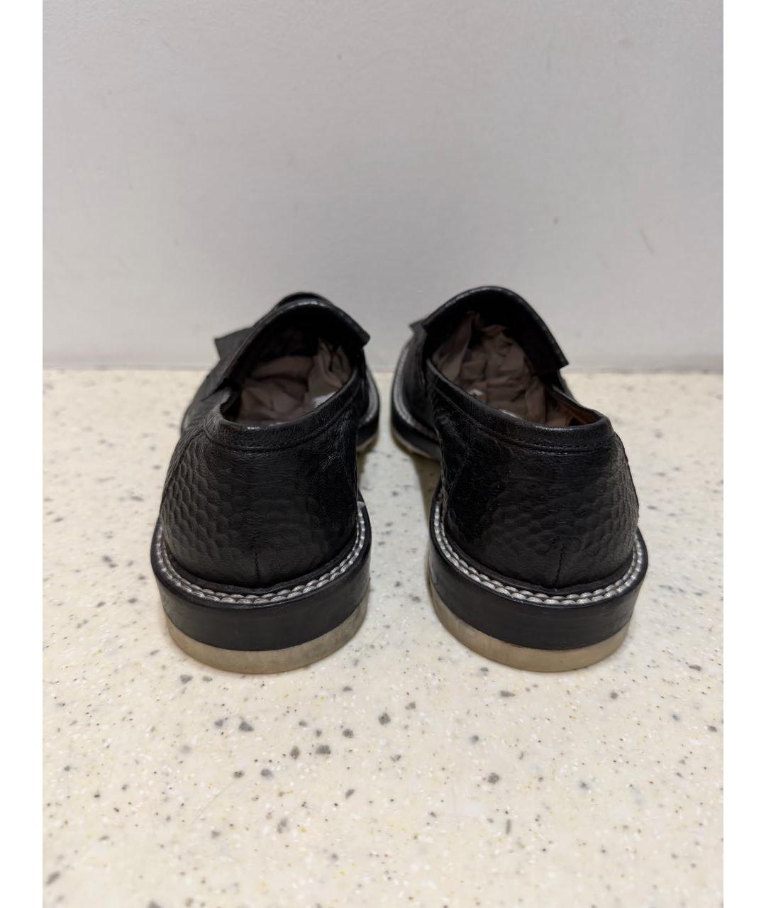 JIL SANDER Черные кожаные лоферы, фото 4