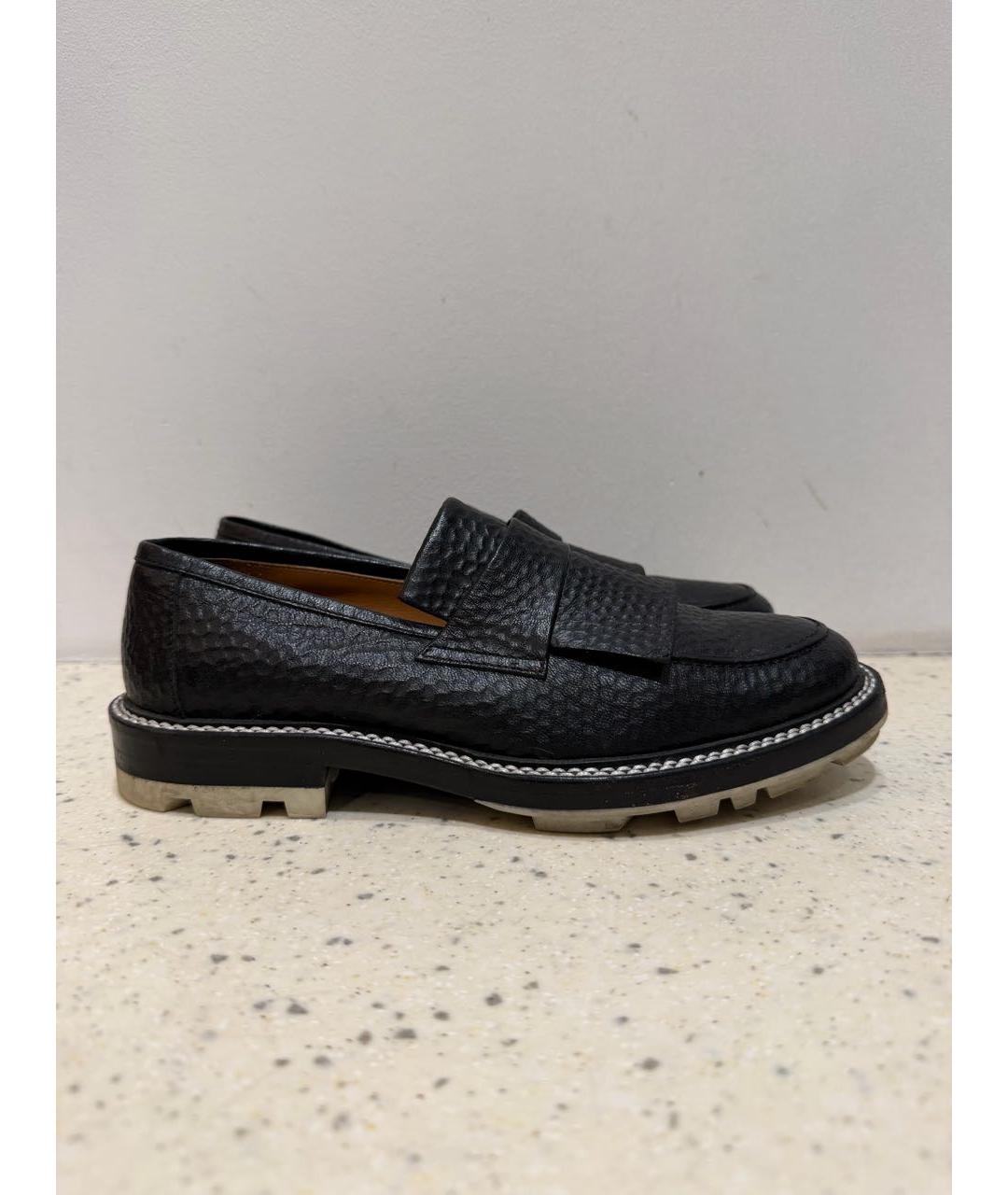 JIL SANDER Черные кожаные лоферы, фото 7